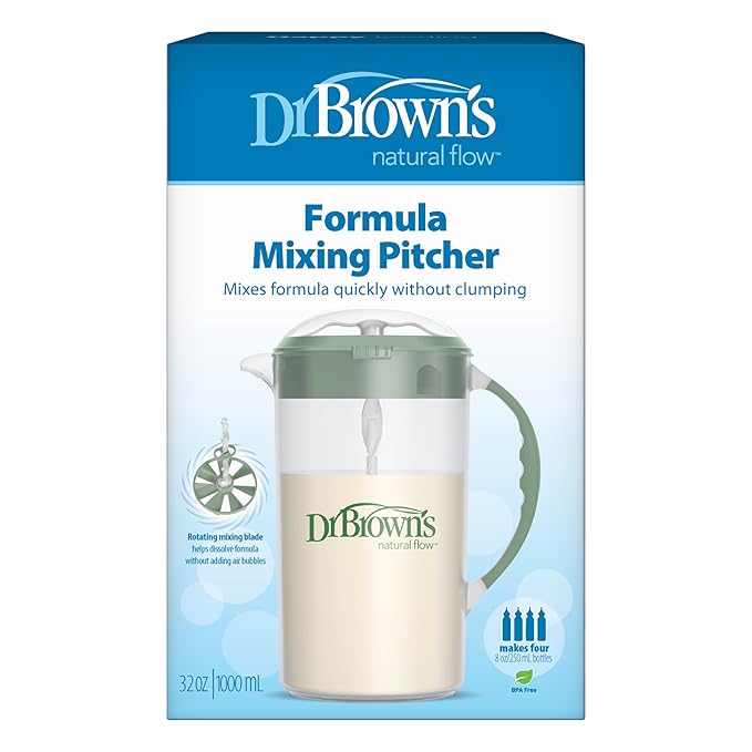 Dr. Brown's 36oz Formula Mixing Pitcher & 5-Pack Microwave Steam Sterilizer Bags for Baby Bottles