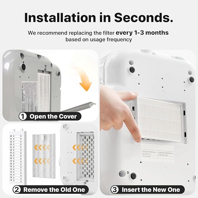 12 Pack Filter Replacement Compatible with Momcozy KleanPal Pro Baby Bottle Washer, 99.97% Filtration Efficiency, Air Filters for Drying, Essential Baby Bottle Cleaner Accessories