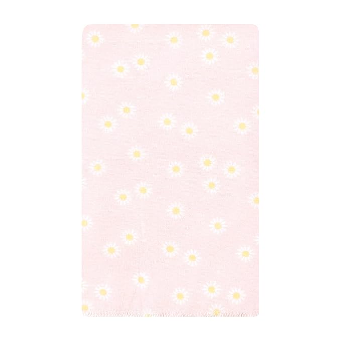 Hudson Baby Unisex Baby Cotton Flannel Burp Cloths, Peace Love Flowers 10 Pack, One Size