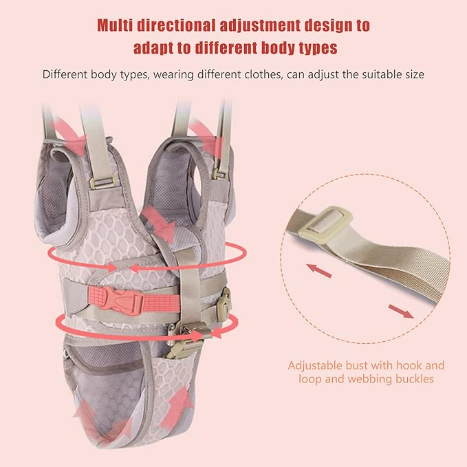 Baby Walking Harnesses, Adjustable Handheld Kids Walk Helper Infant Walking Harness Assistant Belt Walk Support Assist Trainer Tool with Detachable Crotch Pad for Infant 8 to 24 Month(Pink)