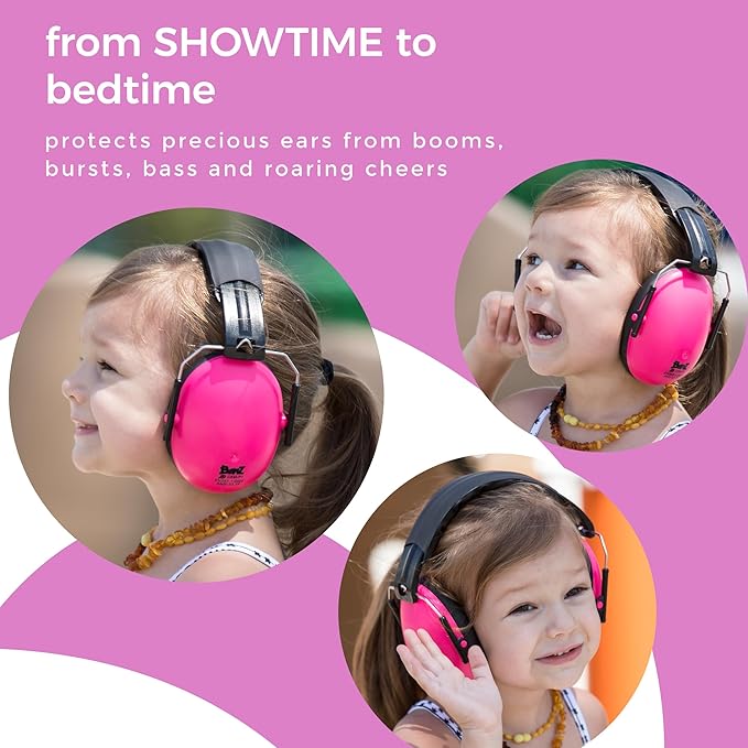 BANZ Kidz Earmuffs 2 Years & Older - Loud Noise Cancelling Kids Headphones & Toddler Ear Muffs, Size Adjustable