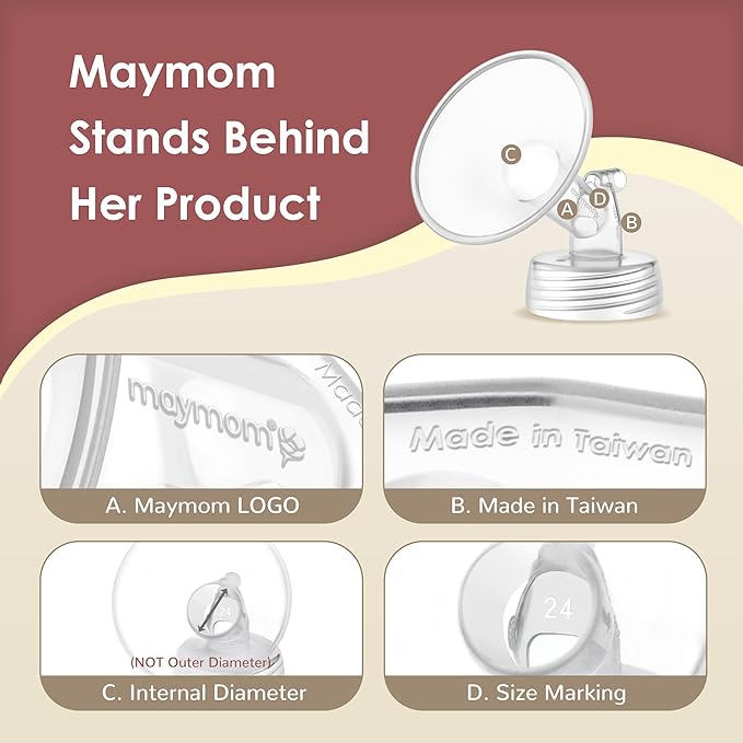 Maymom Compatible 32mm Flange and Duckbill Valves for Spectra S1 S2 Breastpump Not Original S2 Accessories Not Original Spectra Pump Parts (Flange 32mm + Valves)