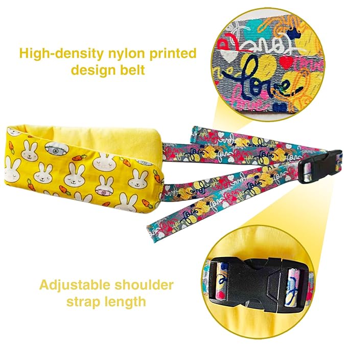 Universal High Chair Straps Replacement for Wooden High Chair -Safety Harness for Infant Toddler, Adjustable Baby Safety Strap, High Chair Accessories Compatible with Most Wooden High Chairs (Yellow)