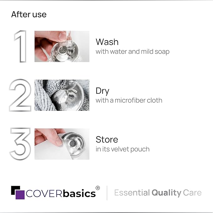 Original Italian Silver Nursing Cups - Nipple Shields for Breastfeeding - Helps Soothe and Protect Sore Nipples - Dermatologically Tested - Medical Device FDA-Registered (Small)