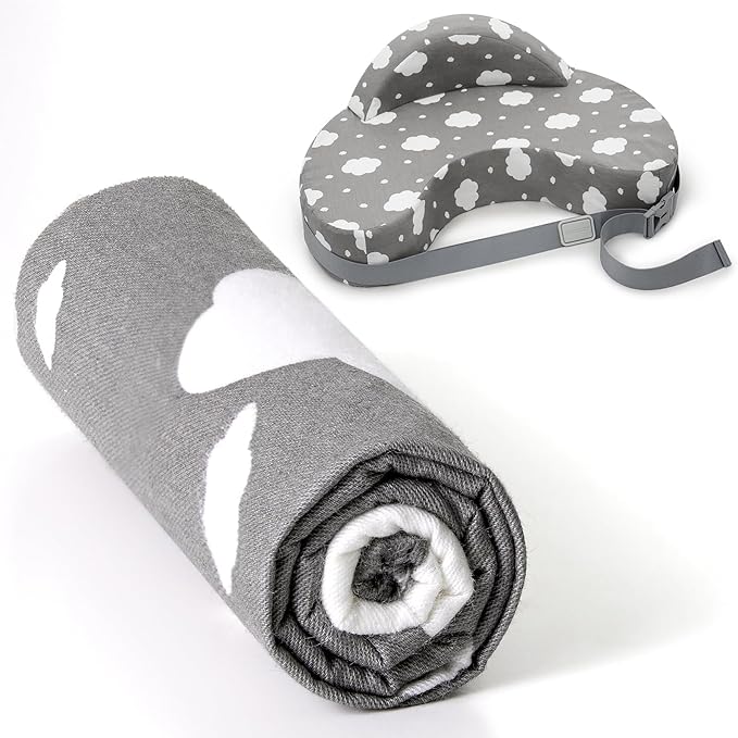 Momcozy Nursing Pillow Cover for Memory Foam Pillow- Pioneering Safety Fence - Plus Size Breastfeeding Pillow for Ergonomic Comfort & Support-Easier and Healthier Nursing, Cotton Cover Only