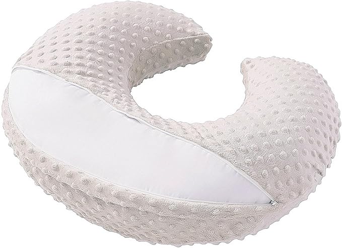 Dots Nursing Pillow Cover, Case Plush Breathable Breastfeeding Pillow Slipcover Fits Nursing Pillow, Super Soft Snug Positioners for Baby Boy Baby Girl (Sand)