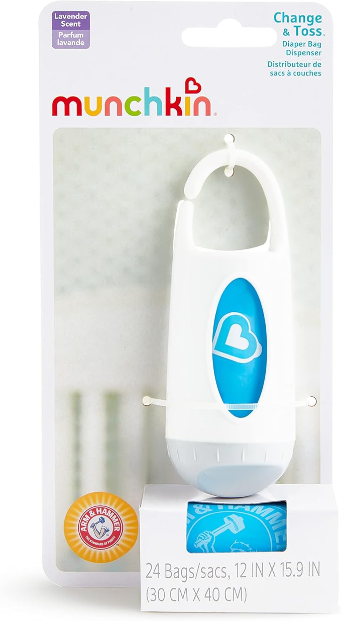 Munchkin® Arm and Hammer Diaper Bag Dispenser and 24 Diaper Disposal Bags (Pack of 2)
