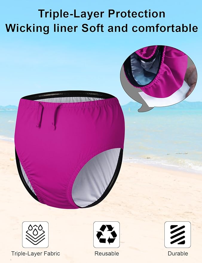 Youth Special Needs Reusable Swim Diapers Swimwear for Incontinence Diaper Covers Waterproof,Leakproof, Unisex