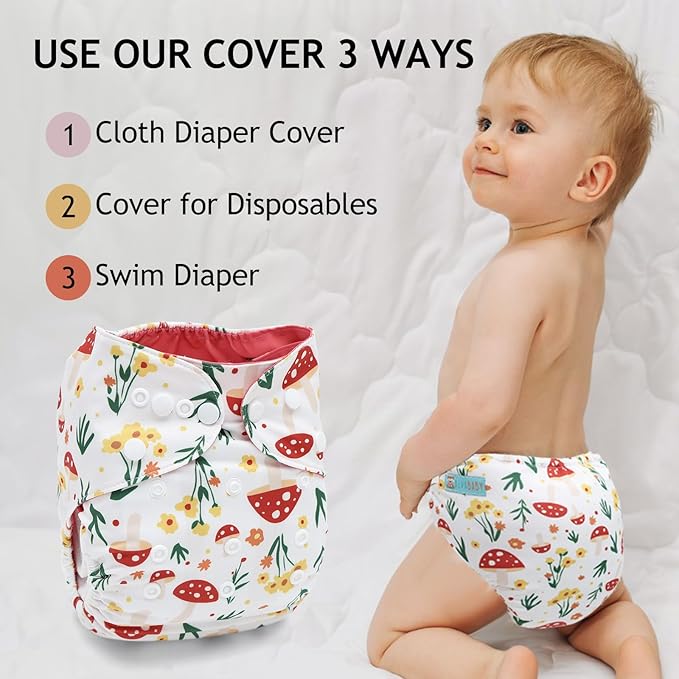 ALVABABY Baby Cloth Diaper Cover, Swim Diaper,Nappy Shell Baby Girls and Boys