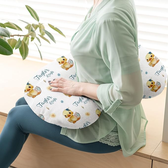 Dyoart Custom Baby Nursing Pillow Cover for Nursing, Cute Duck Removable Nursing Covers for Breastfeeding Pillows, Ultra Soft Comfortable Slipcover for Newborn Baby Boys and Girls