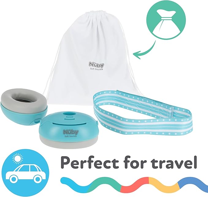 Nuby Soft Sounds Noise-Canceling Earmuffs with Travel Case