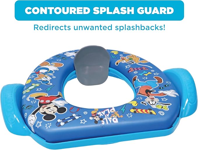 Disney Mickey Mouse "Pals at Play" Soft Potty Seat and Potty Training Seat - Soft Cushion, Baby Potty Training, Safe, Easy to Clean