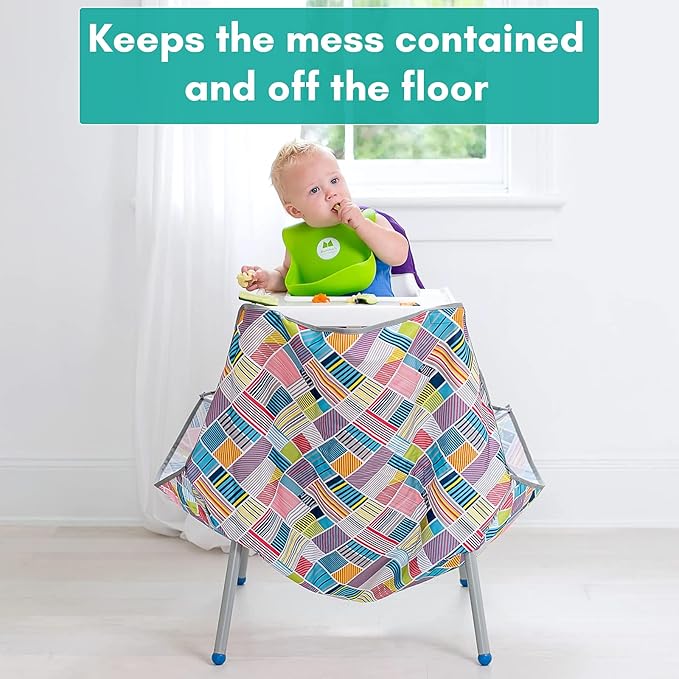 High Chair Food Catcher for Babies & Toddlers, Wipeable & Washable | Mumma's Little Helpers (Sloths)