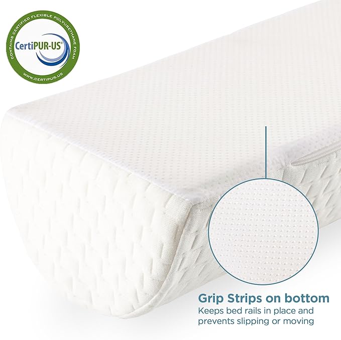 UBBCARE Foam Bed Rails 52 Inches(2 Pack), Bed Bumpers for Toddlers, Soft Portable Safety Bed Guard Rail for Toddler, Kids, Baby, Fit for Twin, Full, Queen Size Bed