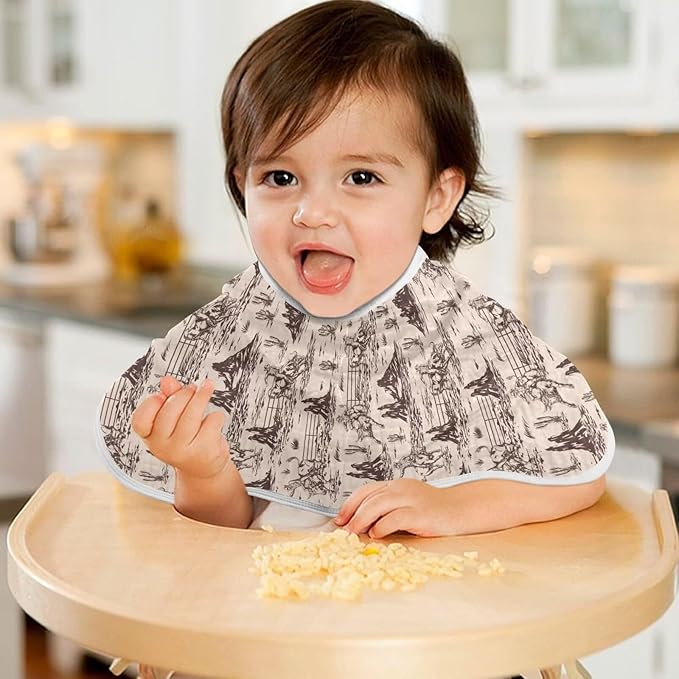 Western Baby Muslin Burp Cloths Set of 4 American Cowboy Muslin Washcloths Cute Milk Spit Up Rags Soft Newborn Towel Burp Cloth Bib for Unisex Boys and Girls, 22 x 11 Inch