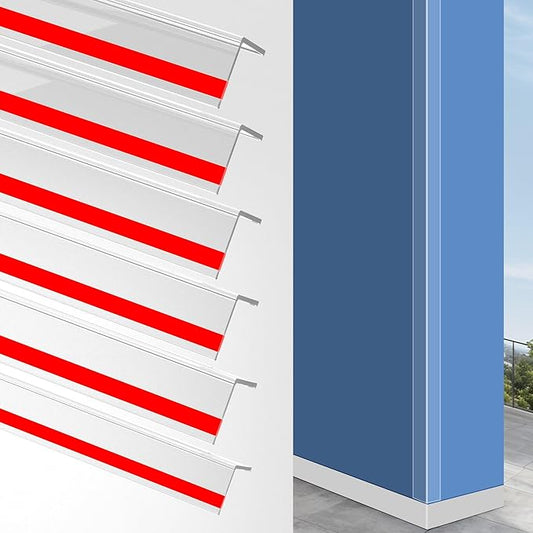 30x30mm Self Adhesive Corner Guard, 8pcs 47.2" Wall Corner Protector Strip, Flexible PVC Edge Trim, Peel and Stick Corner Protection for Furniture, Wall Edges & Table Corners