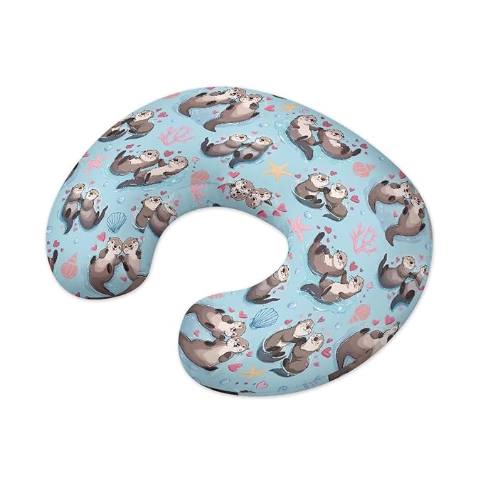Cute Sloth and Starfish Nursing Pillow Cover for Baby Boy Girl Breastfeeding Nursing Pillow Slipcovers Super Soft Easy to Use and Dustptoof