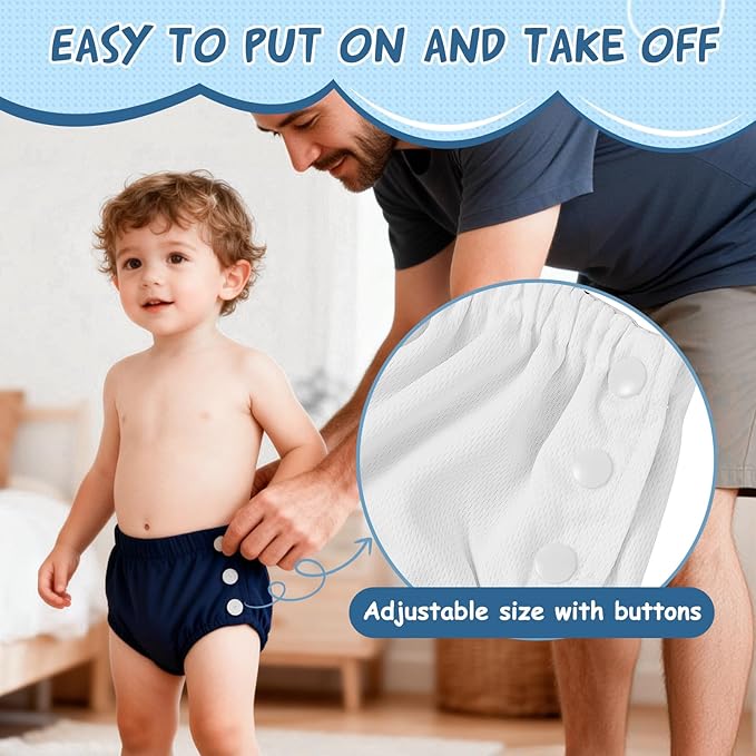 Durio Reusable Swim Diapers Washable Baby Swim Diaper Unisex Infant Toddler Swimming Diapers