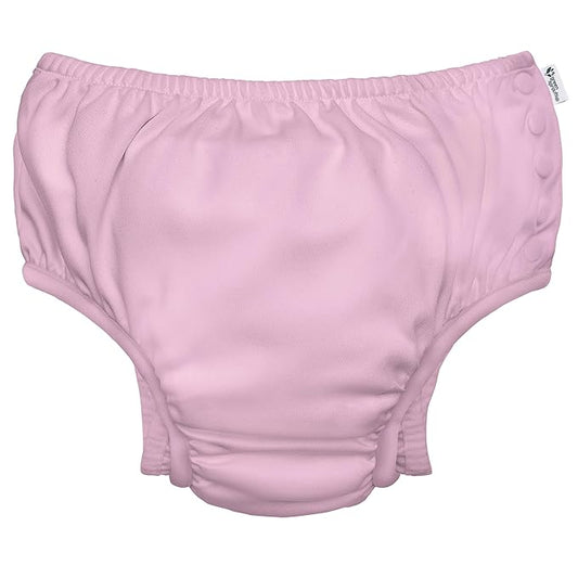 green sprouts Reusable Absorbent Baby Swim Diaper, Light Pink, 6 Month