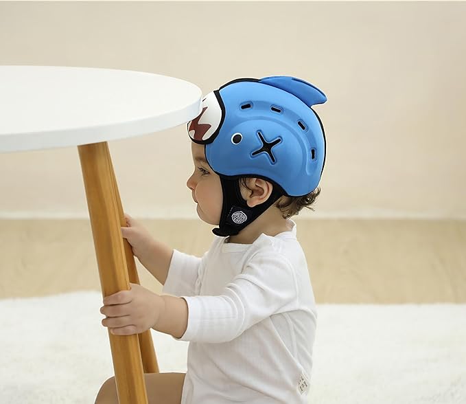 Baby Safety Helmet, Mambobaby Breathable Baby Head Protector for Crawling Walking, Ultra-Lightweight, Soft and Adjustable Baby Helmet Suitable for Babies 6-24 Months