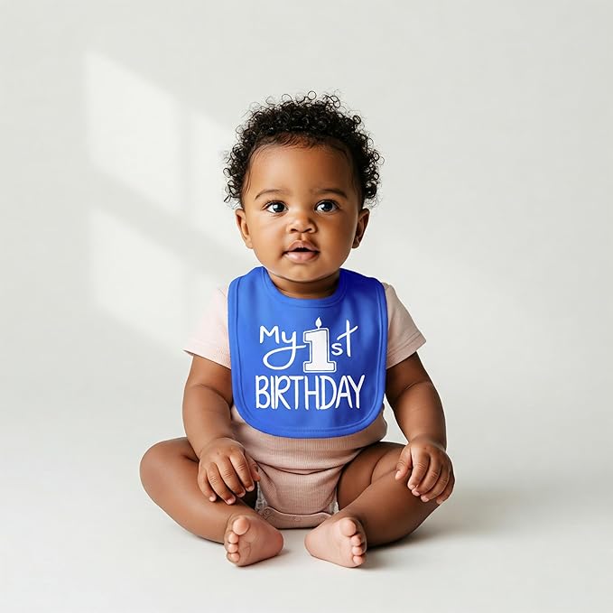 Aiden's Corner Handmade Cute Baby Boy Girl First Birthday Smash Cake Bibs My 1st Birthday Bib