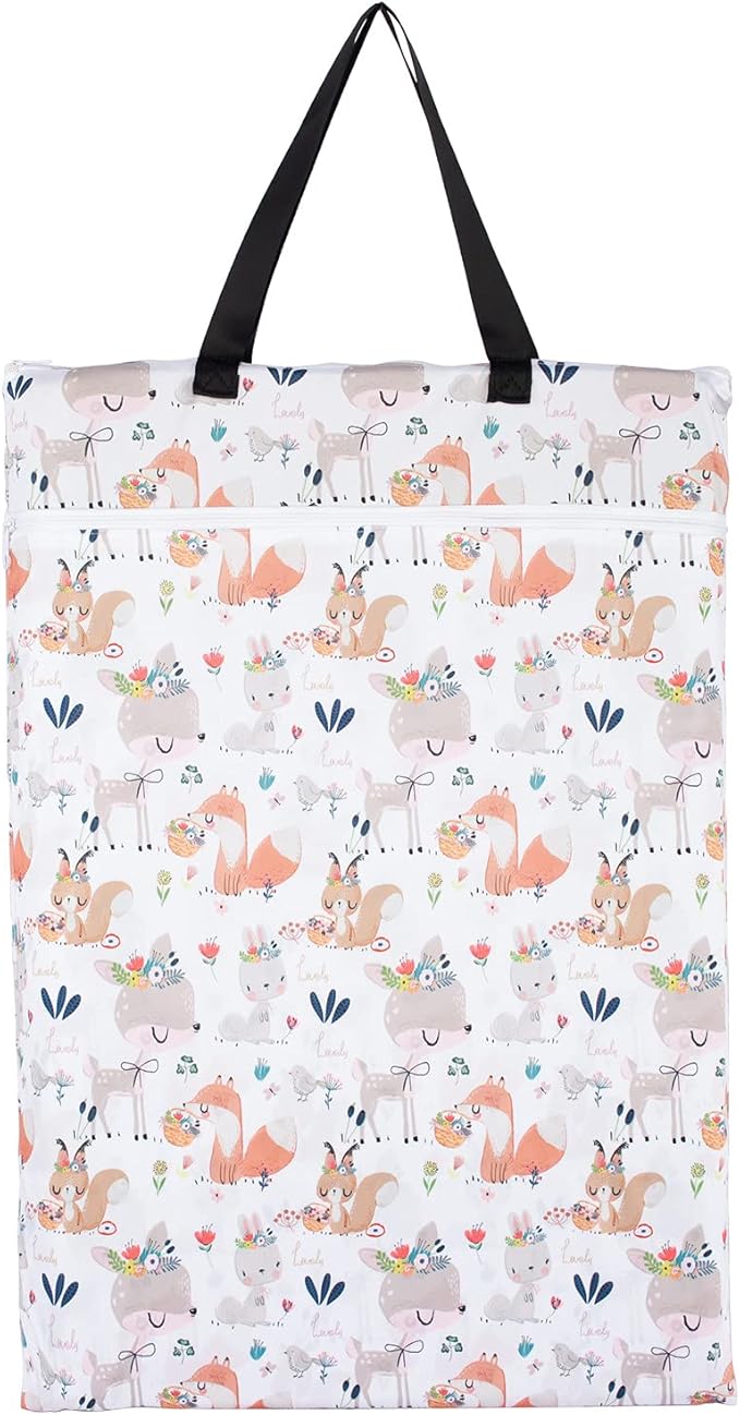 2 Pack Large Hanging Wet Bags Laundry Pail Bags Cloth Diapers Reusable