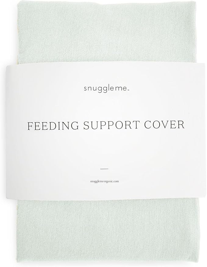 Snuggle Me Organic Feeding Support Pillow Cover, Machine Washable 100% Organic Cotton, Soft Nursing Cover for Breastfeeding, Pillow Slipcover for Baby Girls Boys Newborn - Sage