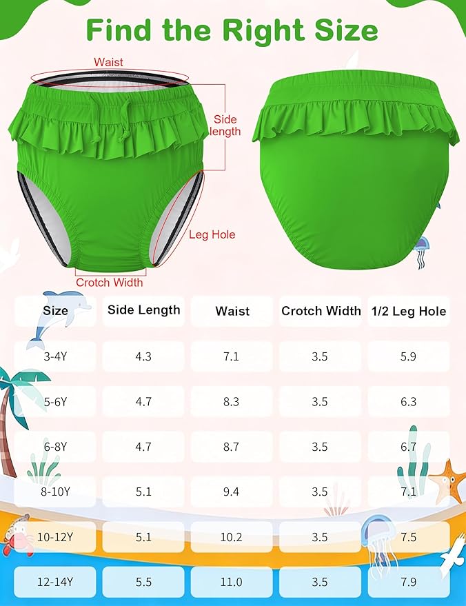 Youth Special Needs Reusable Swim Diapers Swimwear for Incontinence Diaper Covers Waterproof,Leakproof