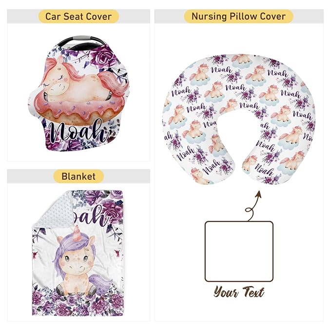 Dyoart Custom Baby Nursing Pillow Cover for Nursing, Animal Theme Removable Nursing Covers for Breastfeeding Pillows, Ultra Soft Comfortable Slipcover for Newborn Baby Boys and Girls