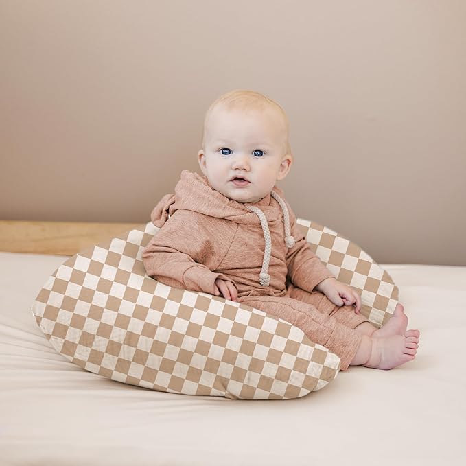 Konssy Muslin Nursing Pillow Covers, 100% Cotton Soft & Adorable Covers for Breastfeeding Pillows, Slipcovers for Newborn Baby Boys & Girls