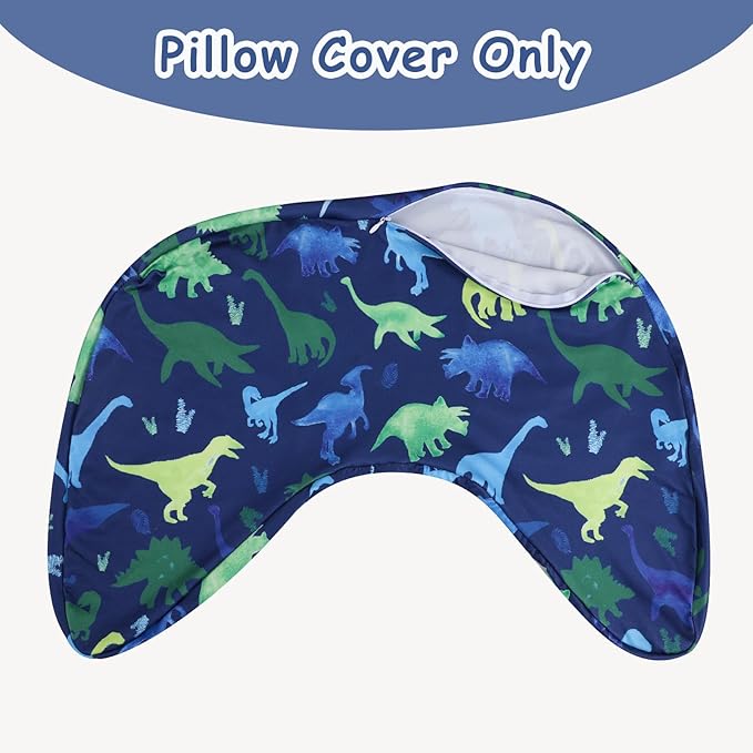 TANOFAR New Nursing Pillow Cover, Stretchy Minky Removable Nursing Cover for Breastfeeding Pillows, Ultra Soft Comfortable Slipcover for Baby Girl and Boy, Blue Dinosaur