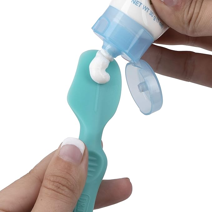 Dr. Talbot's Diaper Cream Brush for Babies - Diaper Rash Cream Applicator with Suction Base - Full Size - Aqua Blue