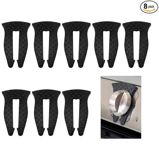 Zhehao 8 Pcs Gas Stove Knob Locks Stove Knob Safety Covers Silicone Child Proof Oven Locks for Kitchen Prevent Accidental Touch Child Pets Safety