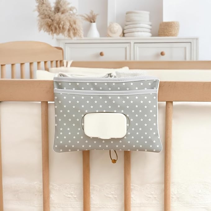HAMUR Baby Diaper Bag Organizer – Compact & Foldable Stroller Pouch for Newborn Essentials | Travel-Friendly | Fits Boys & Girls (Anchor)