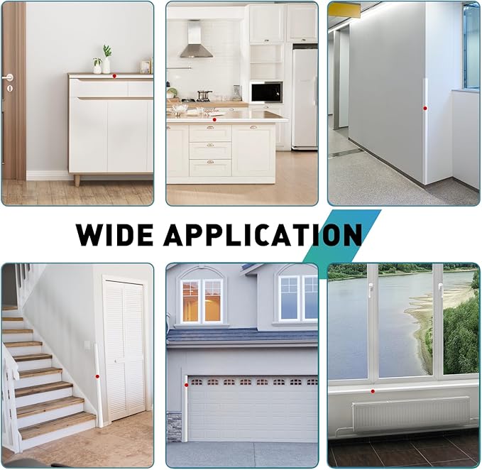 Wall Corner Protector,2PCS 35''x1.58'' Self Adhesive Corner Guard for Wall, Heavy Duty White Corner Protector Guard for Cabinet Doors, Edge Protector