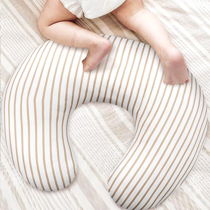 Nursing Pillow Cover 1 Pack, Removable Nursing Pillow Cover for Breastfeeding Pillows, Super Soft Comfortable Slipcover for Boy and Girls, Light Brown