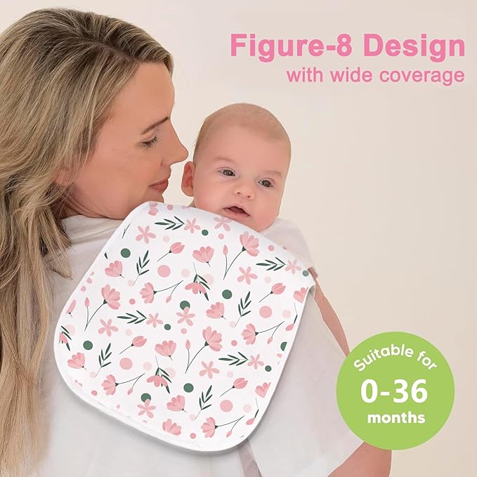 10-Pack Burp Cloths for Baby Boys and Girls - Organic Baby Burp Cloth,Baby Washcloths, Burp Rags, Large Neutral Burp Clothes for Newborn