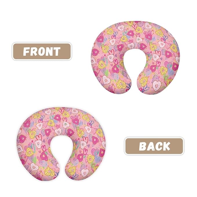 Love Donuts Nursing Pillow Cover, Premium Quality Soft Breast Feeding Pillow Covers Great for Breastfeeding Moms