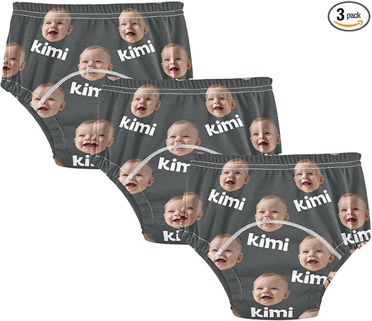 Joko Ivery 1 Gray Custom Potty Training Pants Cotton Traning Potty Panty for Boys Toddlers Girls 3T 3Pcs
