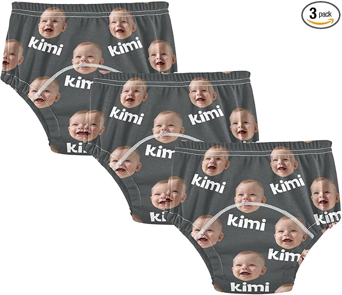 Joko Ivery 1 Gray Custom Potty Training Pants Traning Potty Panty Soft for Boys Toddlers Girls 2T 3Pcs