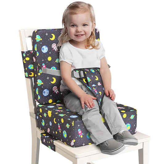 Booster Seat for Dining Table, Toddler Booster Seat for Dining Table with Safety Buckles, Anti-Scratch Easy Cleaning Toddler Seat for Table