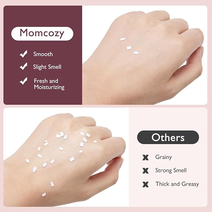 Momcozy Nipple Cream Safe for Breastfeeding, No Wipe Off Lanolin-Free Nipple Balm, Soothing Cream, Breastfeeding Essentials for Nursing & Pumping Moms, 1.41 oz
