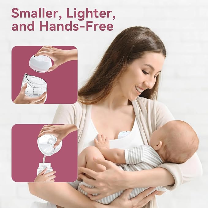 Portable Breast Pump for Busy Moms | Hands Free Electric Breast Pump, Ultra Quiet and Comfortable | Maximize Milk Output Anytime