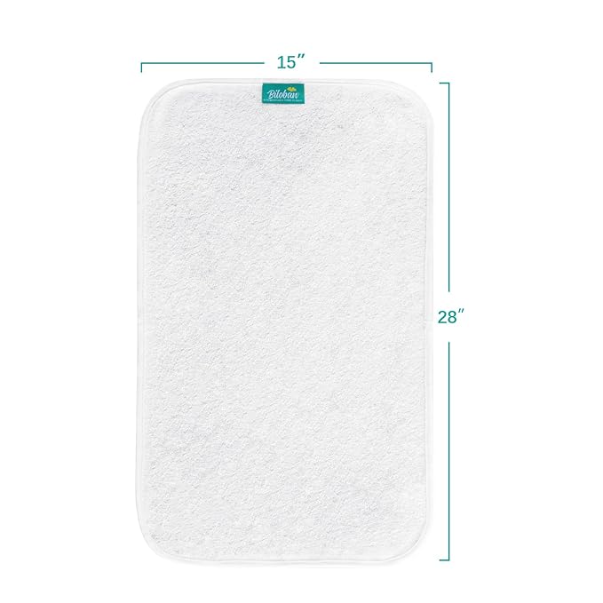 Changing Pad Liner 5 Count, Waterproof Larger Changing Pad Cover 28" X 15", Cotton Terry, Absorbent & Skin-Friendly Changing Pad Liners (Solid Improved Thickness)