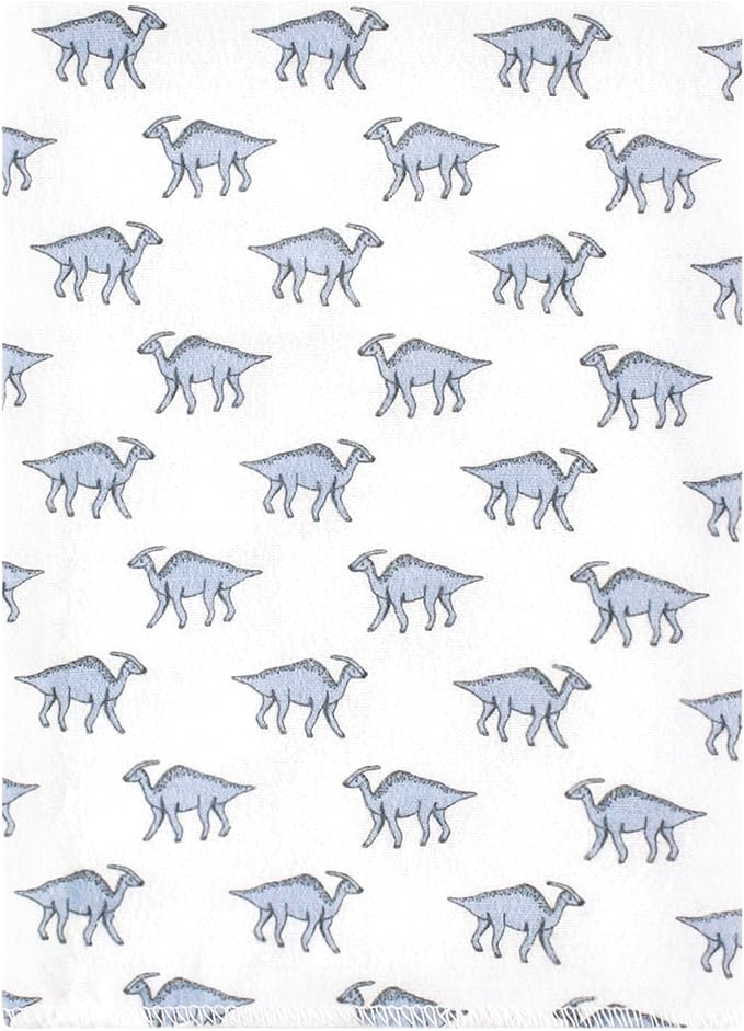 Hudson Baby Unisex Baby Cotton Flannel Burp Cloths Bundle, Boy Dino World, One Size