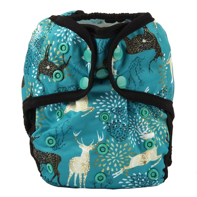 Baby Cloth Diaper Cover Nappy One Size 8lbs to 36lbs (Regal Deer)