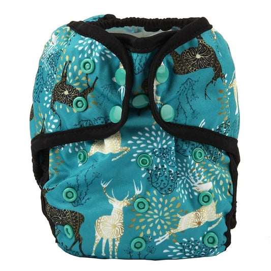 Baby Cloth Diaper Cover Nappy One Size 8lbs to 36lbs (Regal Deer)