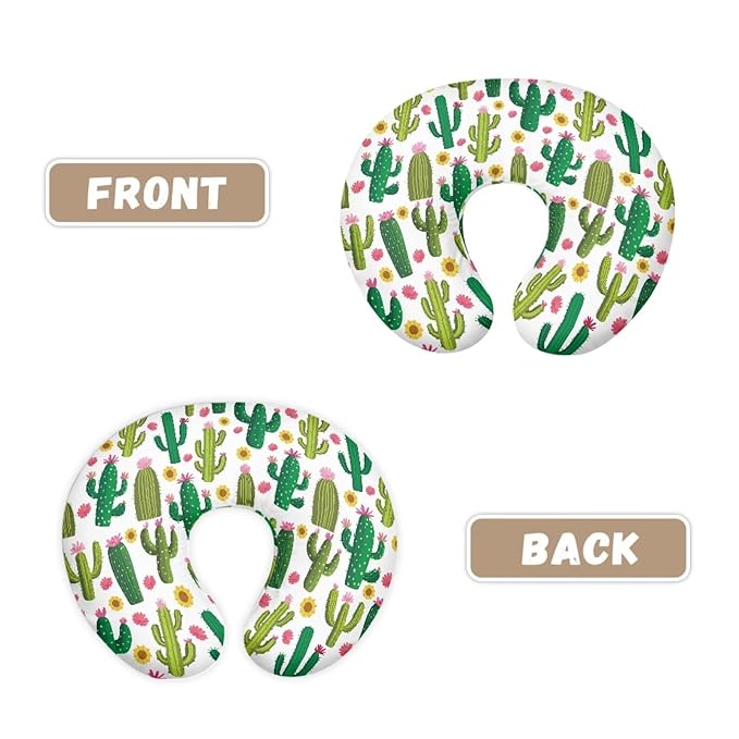 Jeiento Green Cactus Breastfeeding Pillow Case Soft Stretchy Nursing Pillow Cover Fit Standard Infant Nursing Pillows