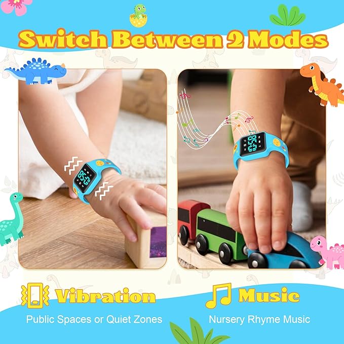Toddler Potty Training Set – Potty Training Watch with Musical/Vibration Countdown Alerts, Fun Board Book, Progress Chart & Reward Stickers – Interactive Potty Training Kit for Kids Ages 2-6