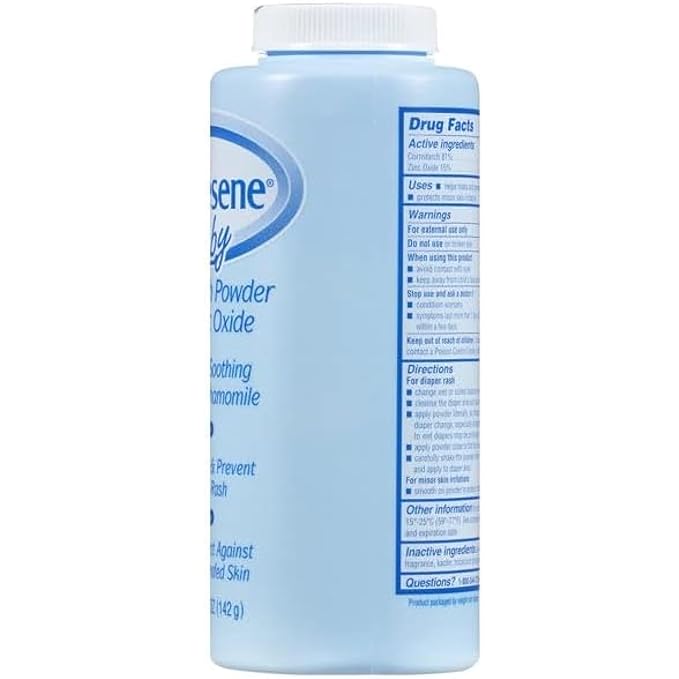 Caldesene Baby Cornstarch Powder with Zinc Oxide, 5 oz, 7-Pack